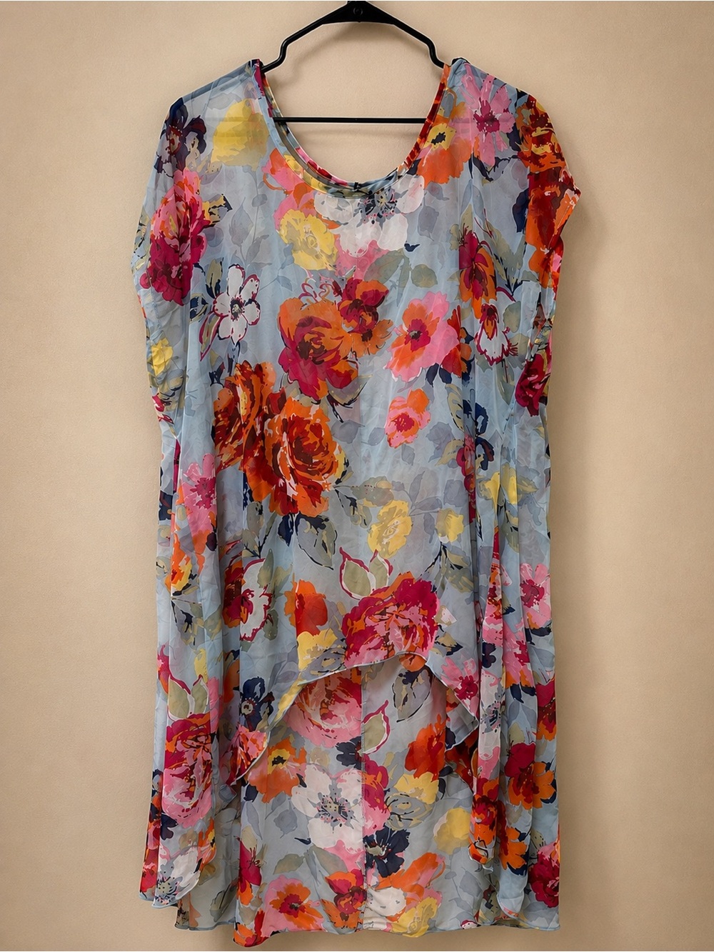 cha cha vente Light Blue Floral High-Low Dress